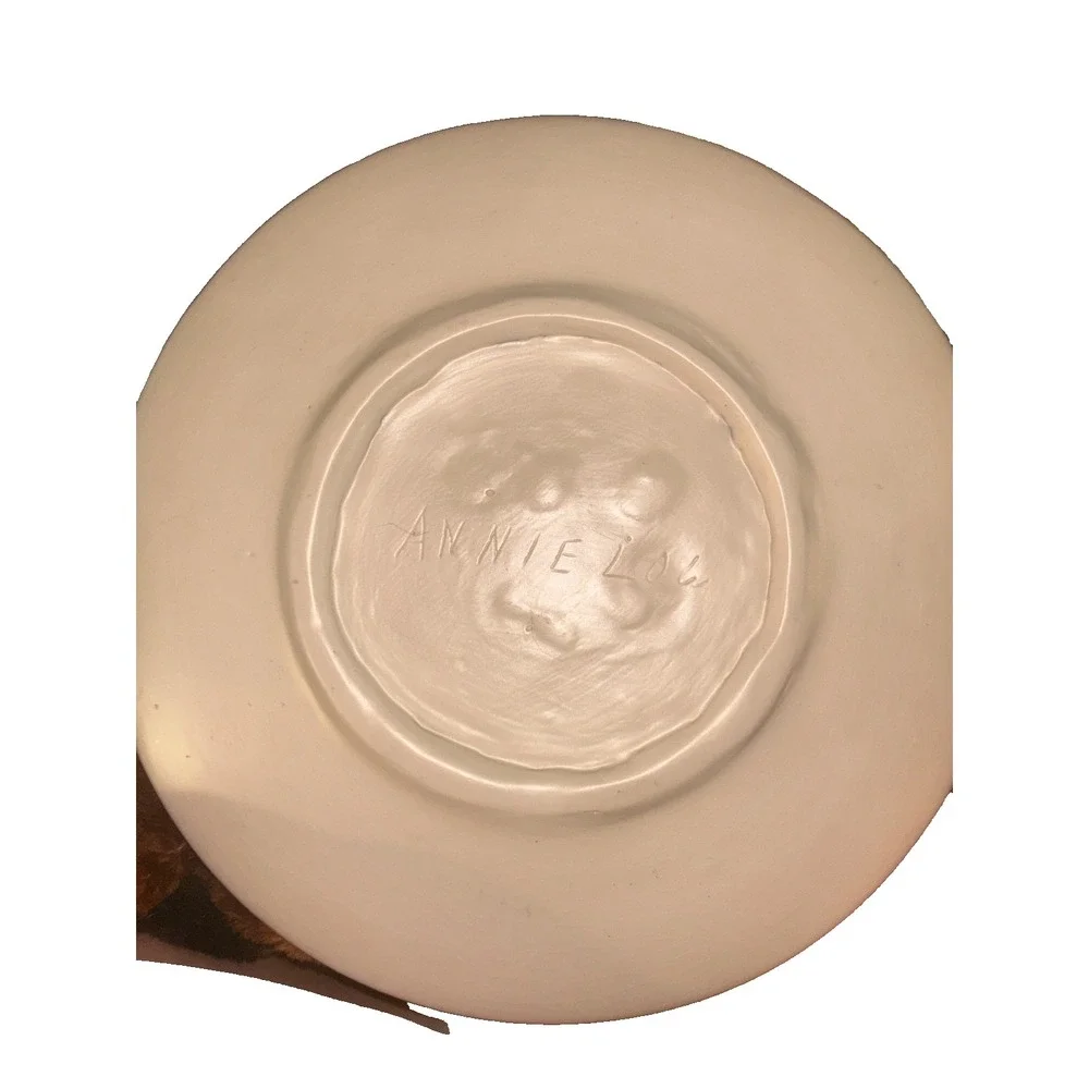 Vtg 70s Mushroom Ceramic Plate 11